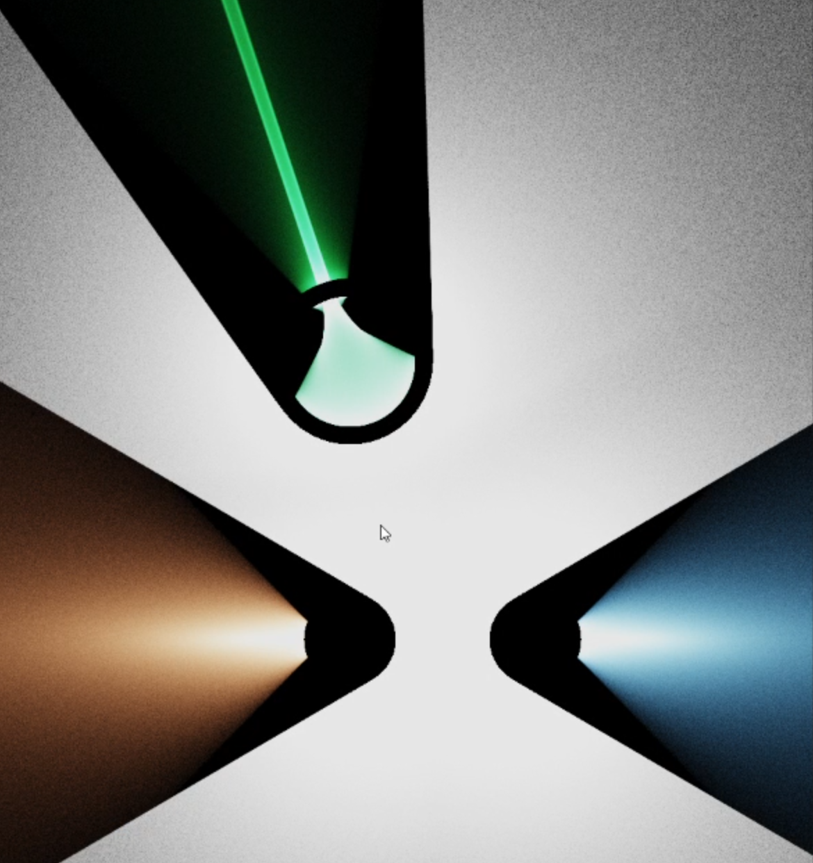 showing some refracted beams